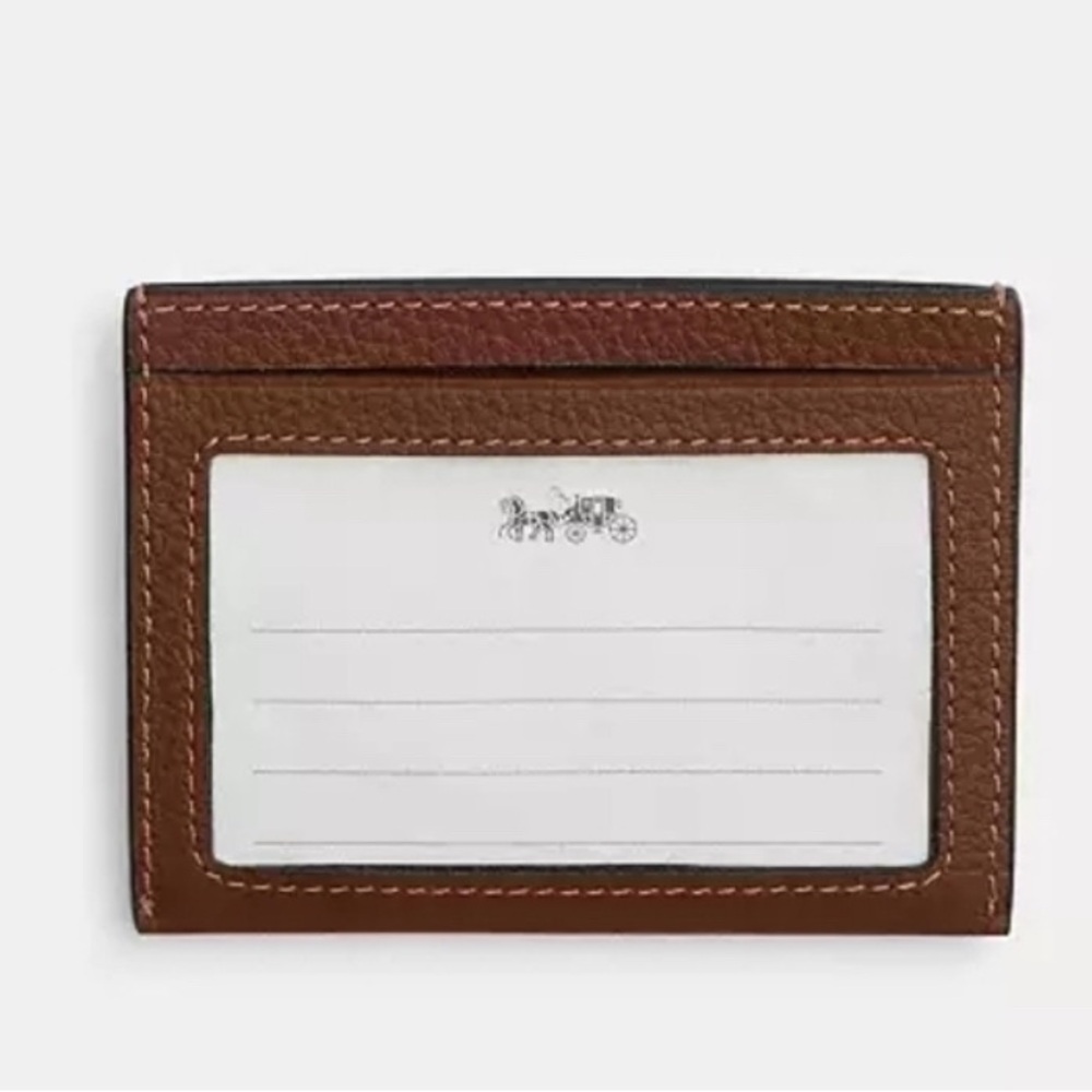 Coach Brown Leather Card Holder - Picture 2 of 4